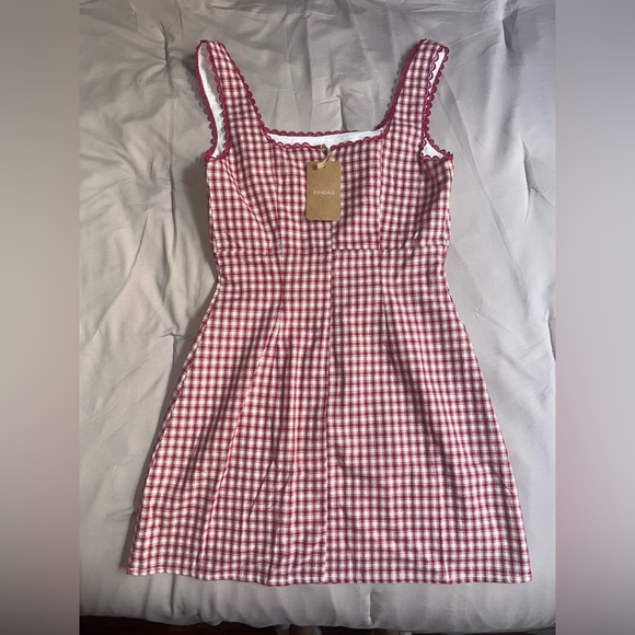 BRAND NEW WITH TAGS! RIHOAS Crimson and Ivory Dress - Picture 3 of 8